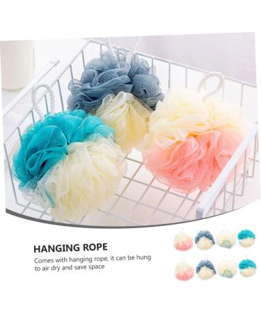 Buy Angoily 8pcs Color Matching Bath Ball Mesh Pouf & Men's Gloves - Soft Shower & Bath Scrubbers Perfect for Cleaning & Relaxation - Buy Online on GoSupps.com
