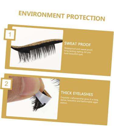 Ipetboom 8 pairs Long Stickers Makeup Eyeliner Adhesive Self-adhesive Reusable Tool Up False Lash Look Women 1 count (Pack of 1) Glodenx2pcs - Buy Online on GoSupps.com