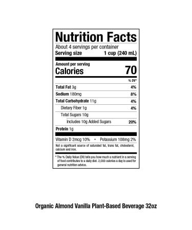 Pacific Foods Organic Vanilla Almond Non-Dairy Beverage 32oz (Pack of 12) - Buy Online on GoSupps.com