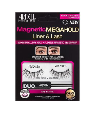 Ardell Magnetic Megahold eyelashes magnetic (Demi Wispies) - magnetic eyelashes in the set with a magnetic eyeliner continuously magnetic eyelash band for ultra |Vegan & reusable again - Buy Online on GoSupps.com