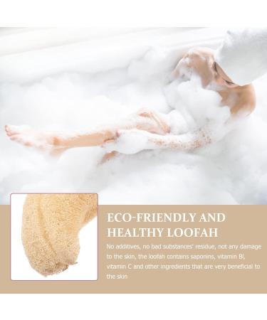 NOLITOY Natural Loofah Bath Sponge - Soft Smooth Skin Scrubber | Luffa Shower Sponge for Exfoliating & Cleansing | Ideal for Daily Bath & Shower - Buy Online on GoSupps.com