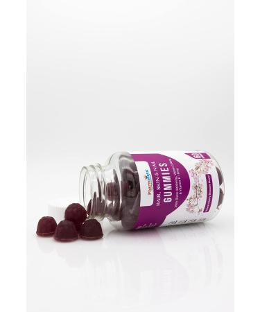 Pharmvista Hair Skin & Nail Gummies with Biotin Vitamin C and E - Vegan Gluten Free & Non-GMO Ingredients - 60 Count - Buy Online on GoSupps.com