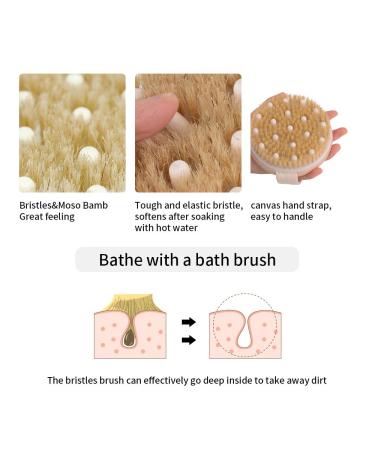 Zhurson Dry Brushing Body Brush - 100% Natural Bristle for Exfoliating and Improving Circulation - Buy Online on GoSupps.com