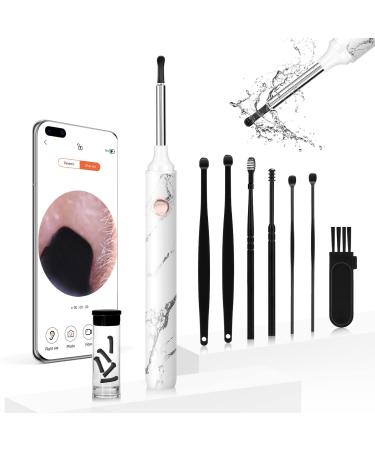 Ear Wax Removal Tool Camera Wireless HD 1080P Ear Cleaner Endoscope with 3.5mm Ear Otoscope and 6 LED Lights Waterproof Ear Scope Compatible iPhone iPad & Android Devices for Kids Adults & Pets