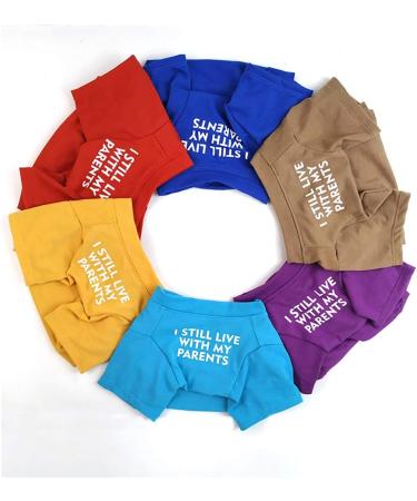 Junhouse Bulldog Clothes Pet Clothing Puppy T-shirt Spring Summer Soft Comfy Breathable Quick Dry Dog Outfit Pullover For Small Medium Large Puppy Dogs (L Purple) L Purple - Buy Online on GoSupps.com