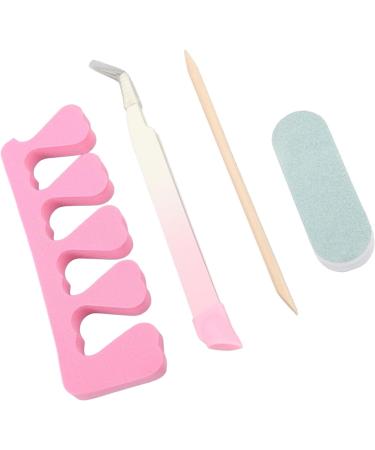 Stainless Steel Nail Tweezers Dead Skin Removal Wood Stick Nail Art Manicure Tools 2 Sets for Professionals for Nail Salon - Buy Online on GoSupps.com