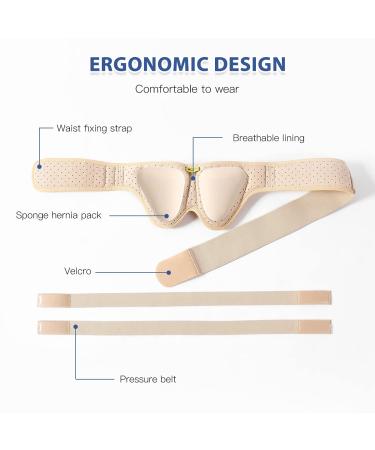 Hernia Belt for Men & Women - Groin Support with Adjustable Waist Strap & Removable Compression Pads - Medium Size - Buy Online on GoSupps.com