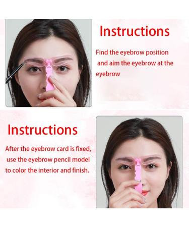 Rongweiwang 8 in 1 Magic Handle Eyebrow Template Cards - Precision Drawing & Makeup Tools for Flawless Brows - Buy Online on GoSupps.com