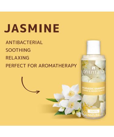 Orienta Natural Hair Shampoo - Jasmine & Indian Almond | Vegan Sulfate & Paraben-Free | Anti-Hair Loss & Scalp Itching | Moisture & Volume | 210ml - Buy Online on GoSupps.com