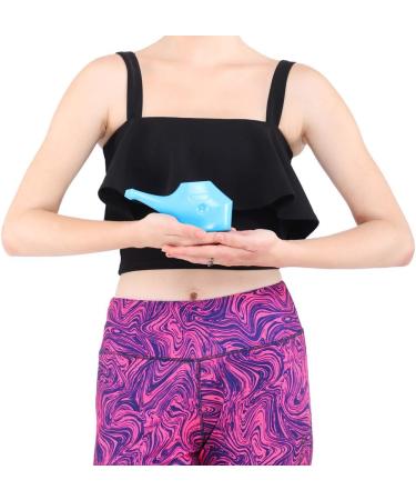 SoulGenie QwikFlo Economy Neti Pot - Light-Weight & Travel Friendly - Blue (1 Pc) + 10 Sachets Neti Salt - Buy Online on GoSupps.com