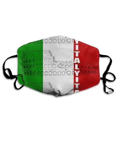 Breathable premium facial protection envelope Italy Italian flag Roman Colosseum women men anti wind dust protection protective cover for skiing camping travel safety daily use