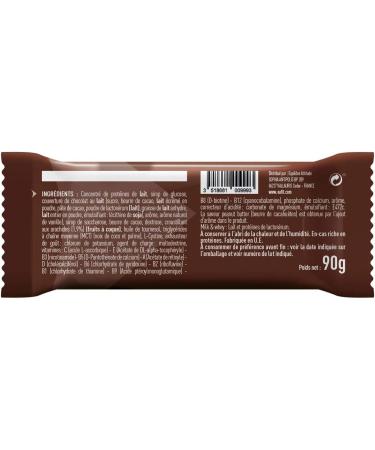 EAFIT La Barre Gainer Calorie intake Ideal for muscle mass gain 381 calories per bar + 25g of protein Palm oil free Peanut Butter Display of 16 bars of 90g - Buy Online on GoSupps.com