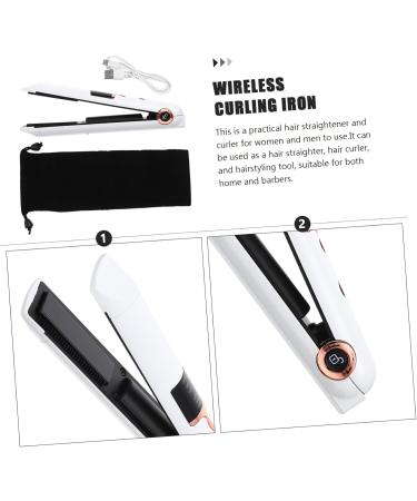 OHPHCALL Curling Iron Curly Irons for Hair Professional Cordless Hair Curler Power Tools Abs White 21X4X3.5CM White - Buy Online on GoSupps.com