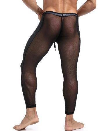 MIZOK Men's Mesh Yoga Pants Compression Tights Medium Black - Buy Online on GoSupps.com