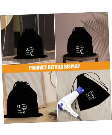 NULYLU 4pcs Flannel Hair Dryer Bag Travel Bag for Blow Dryer and Hair Tool Makeup Pouch Drawstring Bag Case - Buy Online on GoSupps.com