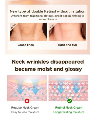 EXQST Double Retinol Anti-Wrinkle Neck Cream Retinol Neck Cream for Fine Lines Double Retinol Neck Cream Lighten Neck Lines Firm Neck Skin - Buy Online on GoSupps.com