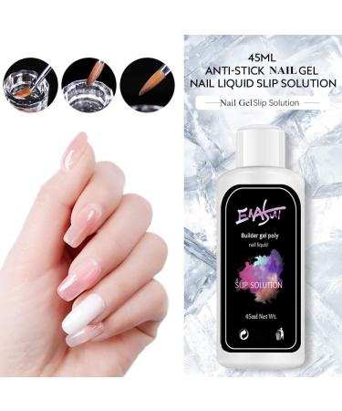 45ml Poly Nail Extension Gel Nail Slip Solution Set Liquid Polish Slip Solution False Nail Tips Dual-ended Brush Liquid Dappen Dish Bowl Nail Dappen Dish with Lid - Buy Online on GoSupps.com