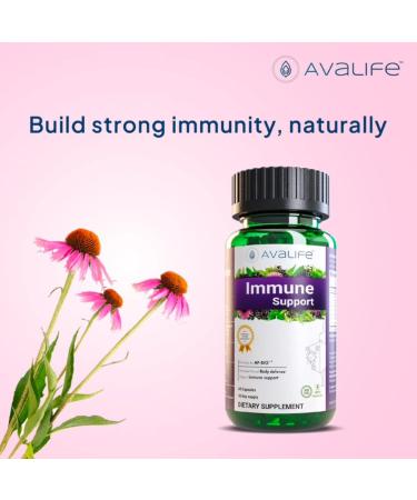 Avalife Immune Support Capsules with Andrographis, Elderberry, Echinacea | Natural Daily Immune Boost Supplement (60 Capsules) - Buy Online on GoSupps.com