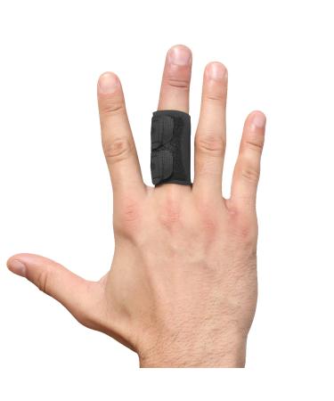 Milec Elastic Finger Sleeves Finger Splint Support Thumb Brace Protector Relieve Pain for Arthritis  Triggger Finger  Reusable Finger Tapes for Basketball  Tennis  Baseball  Volleyball  Badminton - M