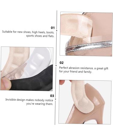 NOLITOY Non-Slip Heel Protector Pads - 4 Pairs Anti-Slip Stickers for High Heels & Sports Shoes | Flannel Forefoot Cushions | Universal Fit 8.3x2.8cm - Buy Online on GoSupps.com