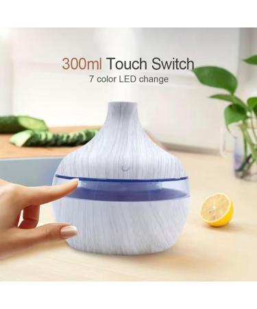 Mini USB Air Humidifier | Portable LED Light 130ml Mist Spray | Wood Grain Aroma Diffuser | Small Appliance for Bedroom Accessories - Buy Online on GoSupps.com