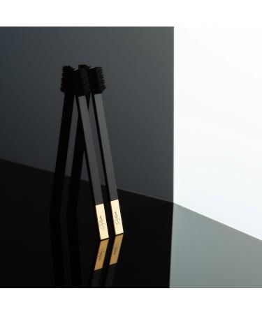 Apriori Eco-Friendly Manual Toothbrush - Soft Bristles Ergonomic Design Travel-Friendly FDA & ISO Certified - Black Gold - Buy Online on GoSupps.com
