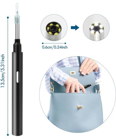 LOOYUAN Wireless Ear Wax Removal Endoscope with LED Lights - Visual Ear Scope and Cleaner for Kids and Adults, Android iOS Compatible - Buy Online on GoSupps.com