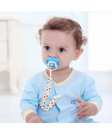 Culasign 4-Piece Baby Pacifier Clip Set | Unisex Cotton Pacifier Chains with Plastic Clips | Triangular Design for Bibs & Suckers - Buy Online on GoSupps.com