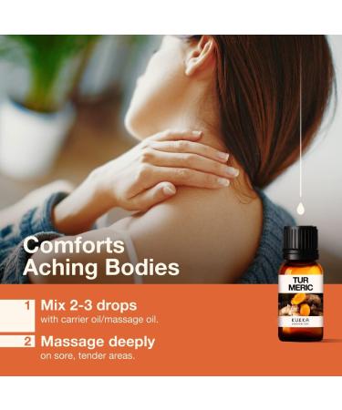 Kukka Turmeric Oil for Skin - Natural Essential Oil for Diffusers Face Hair & Aromatherapy Pain Relief Bath Bombs Soaps & Candles (10ml x 2) - Buy Online on GoSupps.com