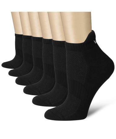 QUXIANG Compression Socks for Women & Men Circulation 3/6/7 Pairs Arch Ankle Support 15-20 mmHg Best for Running Cycling Small-Medium 05-black/Black/Black