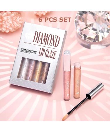 Shop Karlor 6-Pack Metallic Lipstick Set | Glitz & Glam Liquid Lip Gloss - International Shipping - Buy Online on GoSupps.com