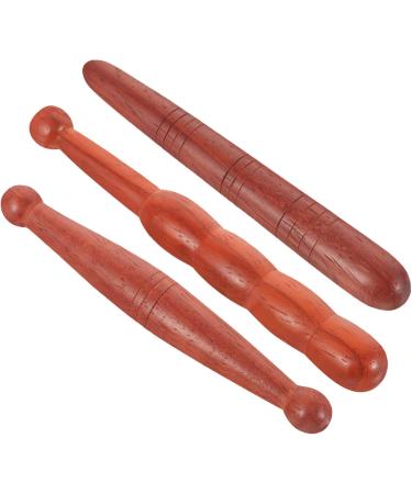 FRCOLOR 6 STK Wooden Acupressure Stick Massage Device - Portable Hand Massager for Relaxation & Pain Relief - Fragrant Red Pear Wood - Buy Online on GoSupps.com