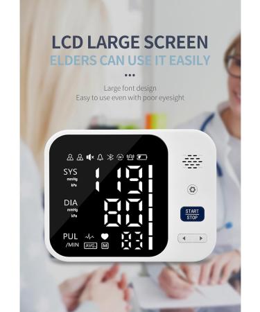 UK Approved Blood Pressure Monitor with Large Cuff | Upper Arm BP Machine for Home Use | Heart Rate & Hypertension Monitor | LCD Display - 22-36cm - Buy Online on GoSupps.com