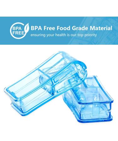 Pill Cutter Splitter for Small and Large Pills - 2 Pack Blue Tablet Cutter for Vitamins and Medicines - Buy Online on GoSupps.com