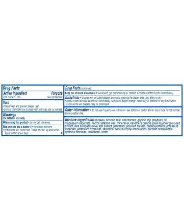 Balmex Zinc Oxide Diaper Rash Cream 4 oz. - Buy Online on GoSupps.com