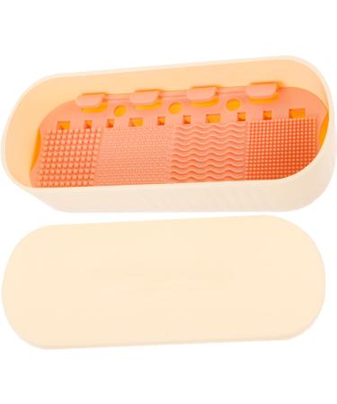 Zerodeko Brush Cleaning Mat Silicone Makeup Cleaning Brush Scrubber Mat Portable Washing Tool Cosmetic Brush Cleaner Makeup Brush Drying Rack for Valentines Day