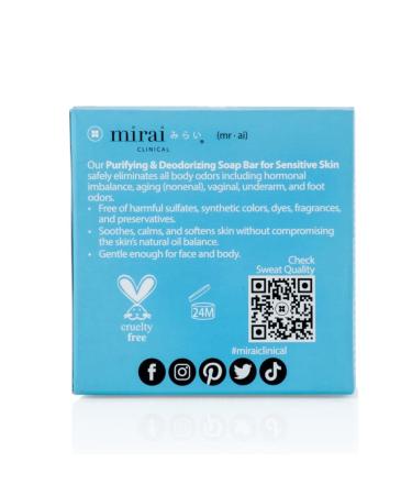Mirai Clinical Persimmon Body Soap Bar | Japanese Green Tea Extract Deodorant for Men & Women - Buy Online on GoSupps.com