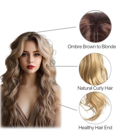 613 Blonde Synthetic Curly Wig for Women - Ombre Daily Use Wig for Black & White Women - Buy Online on GoSupps.com