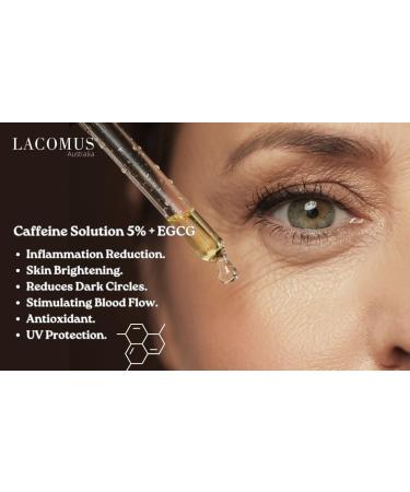 Buy Advance Caffeine 5% + EGCG Serum for Brighter Eyes - Reduce Puffiness Dark Circles & Pigmentation - Hydrating Eye Contour Serum - LACOMUS Australia - Buy Online on GoSupps.com