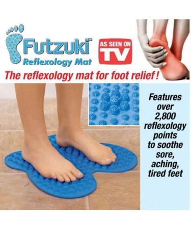 AS SEEN ON TV Futzuki Reflexology Mat - Blue | Foot Massager Acupressure Pain Relief and Stress Treatment - Buy Online on GoSupps.com