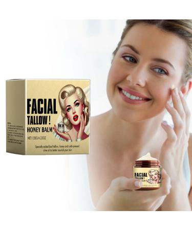 Facial Tallow Honey Balm Tallow Moisturiser Facial Moisturiser Firming Face Cream Body Moisturiser For Women Men 120g