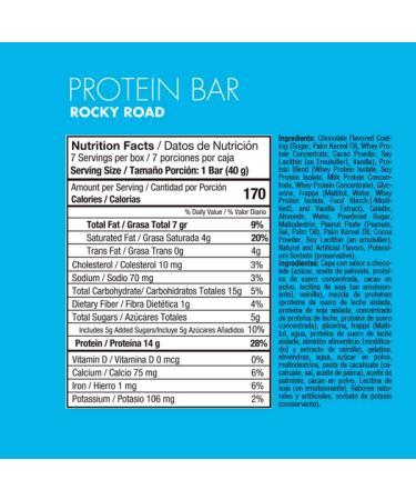 Yes You Can! Rocky Road Protein Bars - Healthy Snacks for Adults & Kids | Low Calorie & Gluten Free - 7 Bars - Buy Online on GoSupps.com