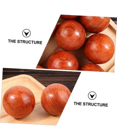 Ultechnovo Solid Wood Massage Balls - 4 Pieces for Muscle Relief Trigger Point Therapy & Foot Massage - Enhance Blood Circulation & Wellness - Buy Online on GoSupps.com