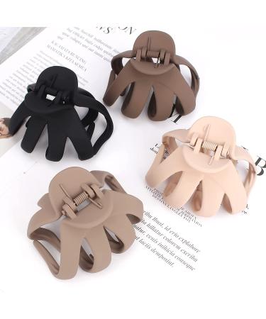 4 x Large Acrylic Octopus Hair Clamps - Non-Slip Spider Clips for Thick Hair - Super Strong Hold Accessories for Women & Girls - 8 cm - Buy Online on GoSupps.com