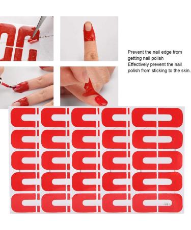 50PCS Disposable Nail Polish Protector Peel Off Stickers - U-Shape Tape for Nail Art, Skin Barrier & Spill Proof Cover - Buy Online on GoSupps.com