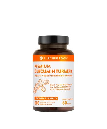 Further Food Premium Curcumin Turmeric Maximum Strength 500 mg 60 Capsules