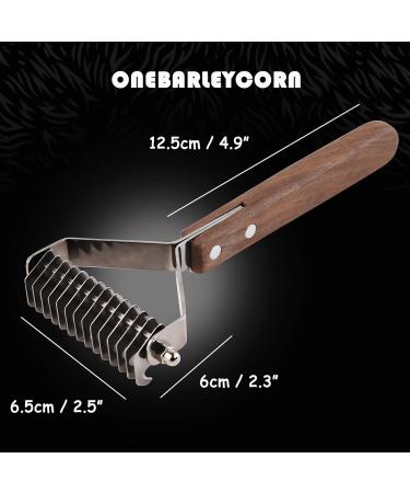Onebarleycorn Coat King Dog & Cat Brush - Underwool Trimmer for Effortless Grooming | 14 Blades (L: 184mm x 88mm) | International Shipping - Buy Online on GoSupps.com