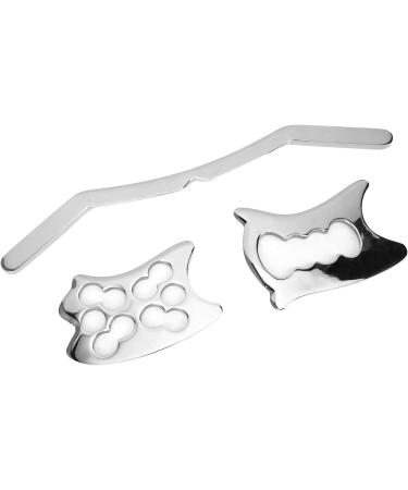 3pcs Ergonomic Stainless Steel Gua Sha Set for Legs & Back - Physiotherapy Massager - Buy Online on GoSupps.com