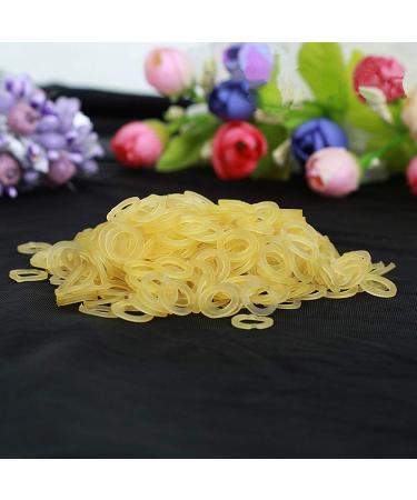 1500 Pcs Pet Silicone Rubber Hair Ties - Light Yellow | Dog Grooming Top Knots & Hair Bows for Cats, Dogs, Little Girls - Buy Online on GoSupps.com