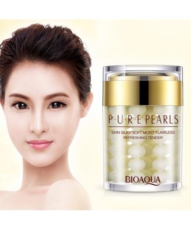 BIOAQUA Pure Pearl Face Cream Essence Hyaluronic Acid Cream Moisturizing Skin Care Anti Wrinkle Whitening Cream Mask 60g - Buy Online on GoSupps.com